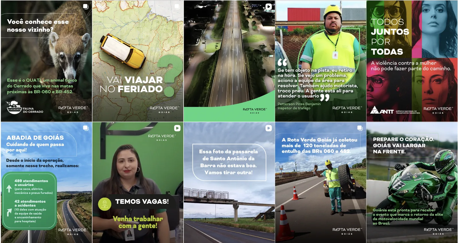 Rota Verde Goiás — Implantação de redes sociais